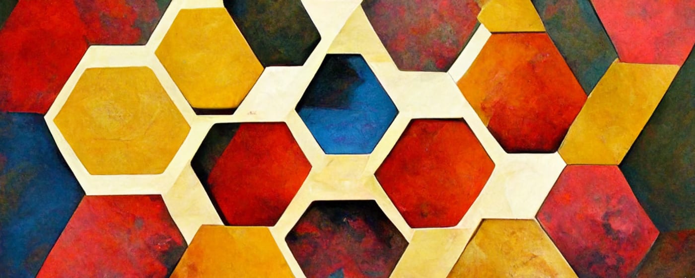 Second surreal baroque and constructivist composition of ovals