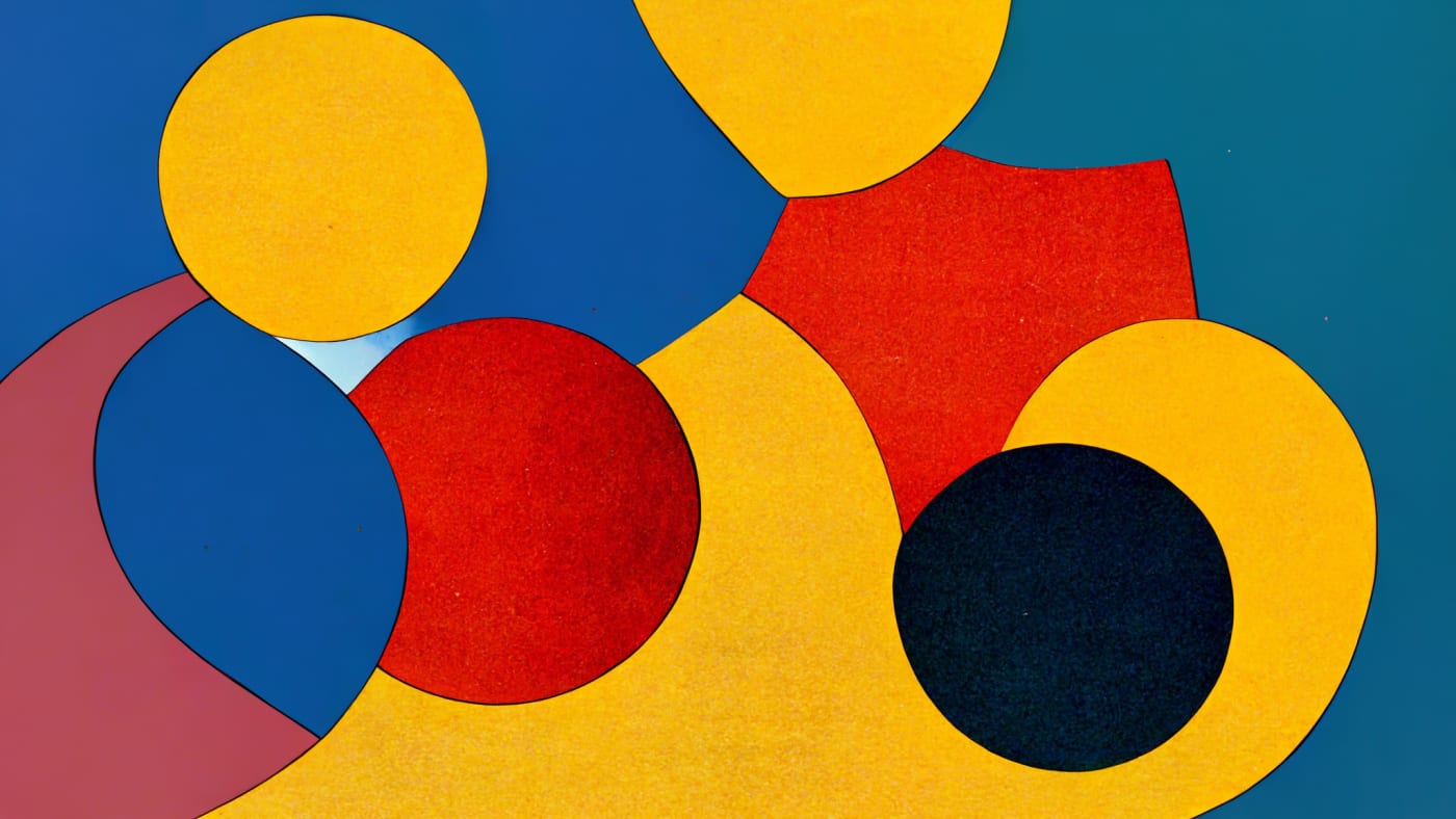 Abstract composition inspired by Kandinsky, Giraud and Escher